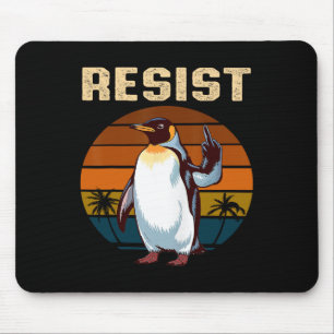 Tapis De Souris Pingouin palmes vers le haut résiste aux pingouins