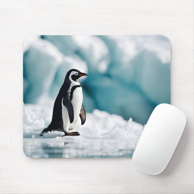 Tapis De Souris Pingouin Sur Iceberg (Avec souris)