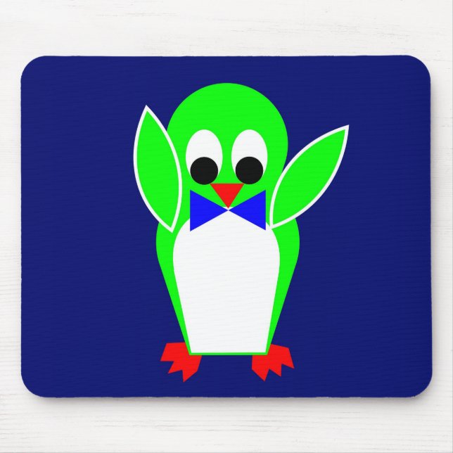 Tapis De Souris Pingouin - Vert (Devant)
