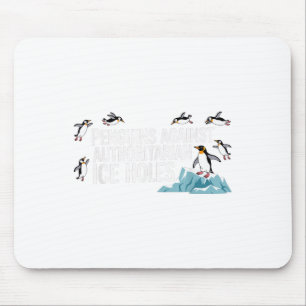 Tapis De Souris Pingouins contre les trous de glace autoritaires