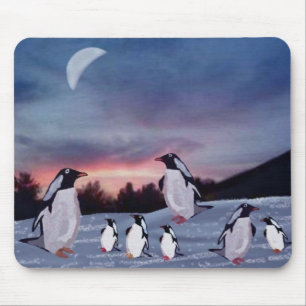 Tapis De Souris Pingouins sur la glace Mousepad