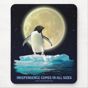 Tapis De Souris PINGUIN ET LUNE Fun Motivationnel Mousepad