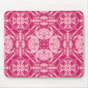 Tapis De Souris Pink Abstrait doux Motif Mandala