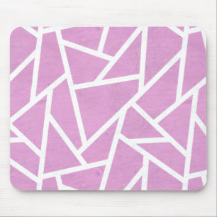 Tapis De Souris Pink and white mosaic pattern