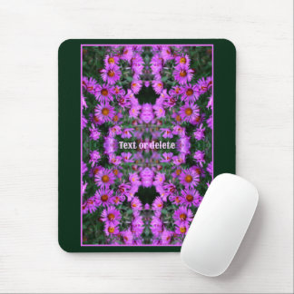 Tapis De Souris Pink Autumn Aster Flowers Abstrait Personnalisé