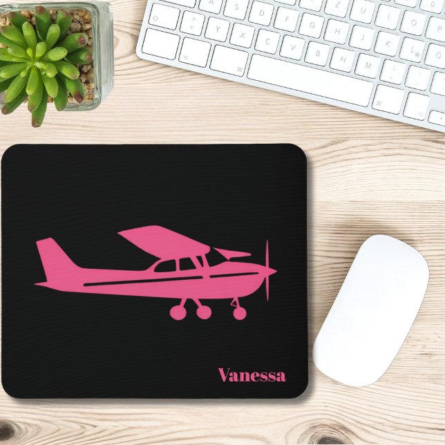 Tapis De Souris Pink Cessna Avion Girl Aviation Custom Office (perfect gift for her)