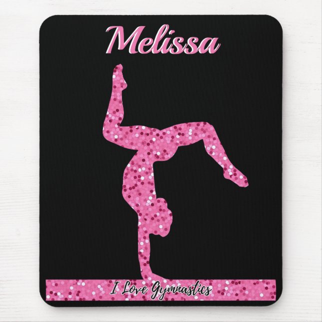 Tapis De Souris Pink Gymnastique Fille Éperche Balancier (Devant)