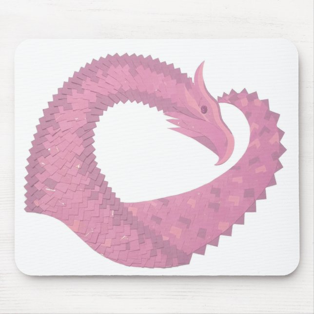 Tapis De Souris Pink heart dragon on white (Devant)