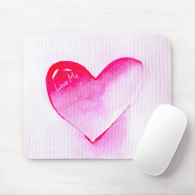 Tapis De Souris Pink heart pop art valentine (Avec souris)