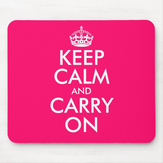 Tapis De Souris Pink Keep calm and carry on Mouse Pad (Devant)