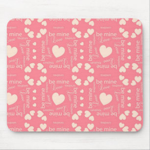 Tapis De Souris Pink Love Heart Be Mine