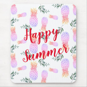TAPIS DE SOURIS PINK & ORANGE PINEAPPLE HEUREUX ÉTÉ