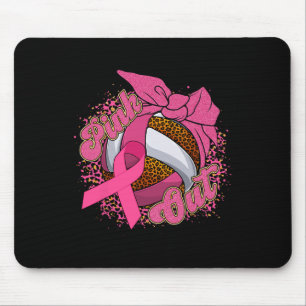 Tapis De Souris Pink Out Cancer du sein Leopard Volleybyll Byll Pi