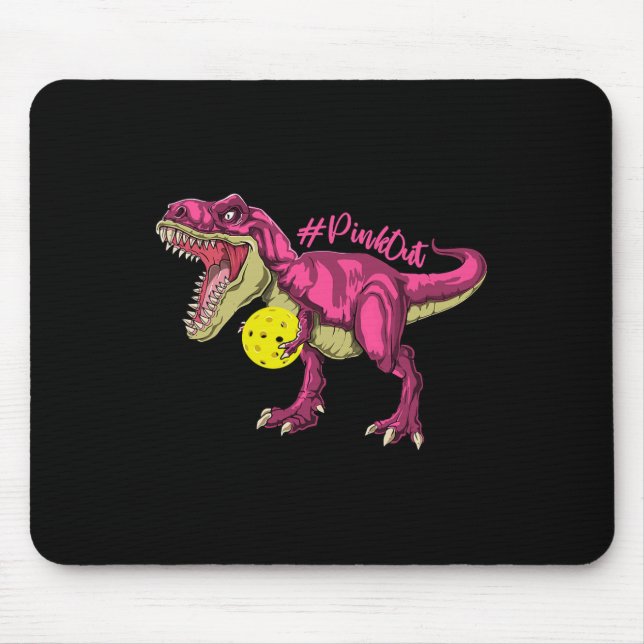 Tapis De Souris Pink Out T Rex Et Picklebyll Byll Cancer Du Sein A (Devant)