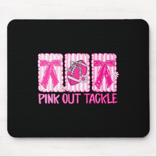 Tapis De Souris Pink Out Tacker Cancer du sein Coquette Football