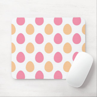 Tapis De Souris Pink Peach Spring Easter Eggs Paattern Mousepad