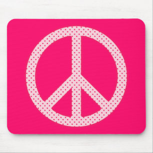 Tapis De Souris Pink Polka Dot Peace