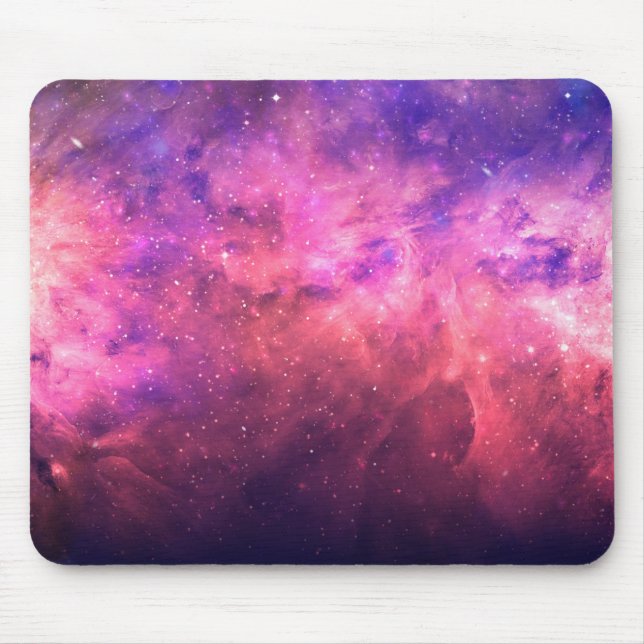 Tapis De Souris Pink Purple Starry Sky Cosmic Galaxy Sky Fire Glow (Devant)