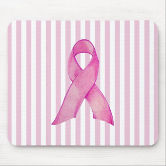 Tapis De Souris Pink Ribbon stripes Mousepad