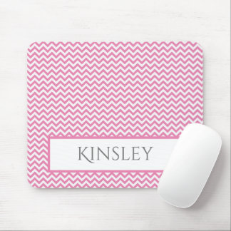 Tapis De Souris Pink simple Chevron personnalisé Pad de souris