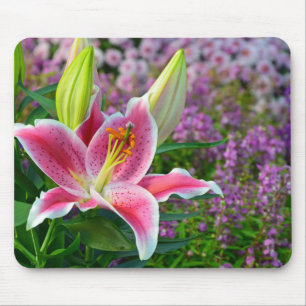 Tapis De Souris Pink stargazer lily imprimer mousepad