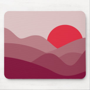 Tapis De Souris Pink Sun minimaliste
