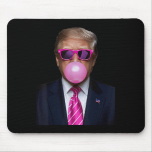 Tapis De Souris Pink Trump Bubble Gum Gift 2024 Vote Président Fun