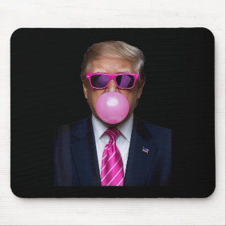 Tapis De Souris Pink Trump Bubble Gum Gift 2024 Vote Président Fun