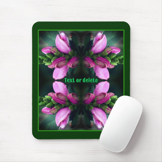Tapis De Souris Pink Turtlehead Flower Close Up Personnalisé (Avec souris)