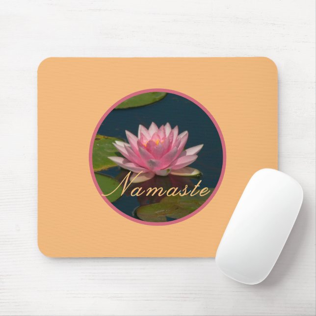Tapis De Souris Pink Water Lily / Namaste (Avec souris)