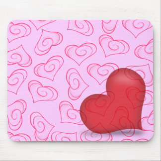 Tapis De Souris Pinky Love (Coeur semi-transparent)