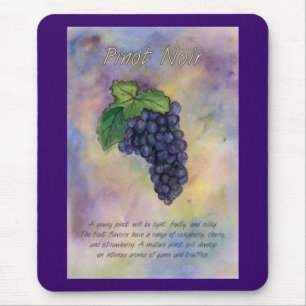 Tapis De Souris Pinot Noir Vin Raisins Mousepad