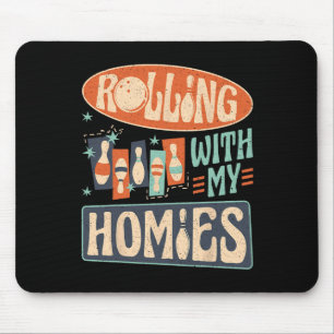 Tapis De Souris Pins De L'Équipe De Bowling Grève Avec Mes Hommes