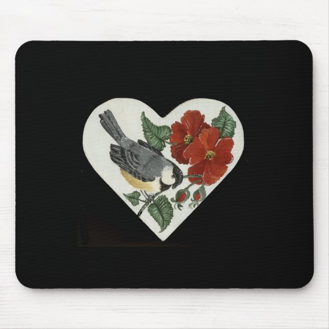 Tapis De Souris Pinson et pavots (Devant)