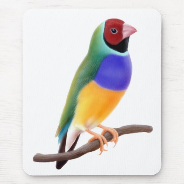 Tapis De Souris Pinson Mousepad de Gouldian (Devant)