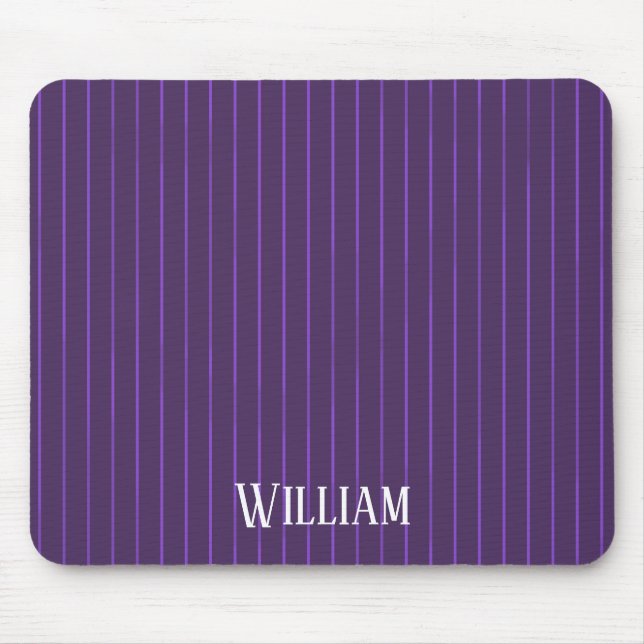 Tapis De Souris Pinstripes pourpres (Devant)