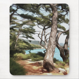Tapis De Souris Pinus pinea Pinetree Forest Painting