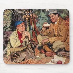 Tapis De Souris Pique-nique vintage Mousepad de fusil de chasse de