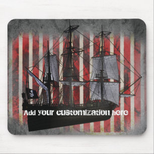 Tapis De Souris Pirate bateau Pirates Grunge Cool Pad Mousepad