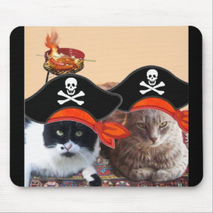 Tapis De Souris PIRATE CATS, Parlez comme un jour de pirates