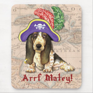Tapis De Souris Pirate de Basset Hound