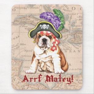 Tapis De Souris Pirate de bouledogue