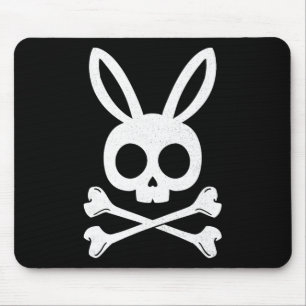 Tapis De Souris Pirate de Pâques drôle Jolly Roger Lapin Crâne Lap