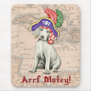 Tapis De Souris Pirate de Weimaraner