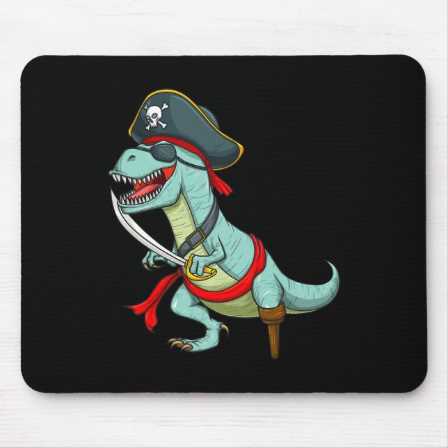 Tapis De Souris Pirate Dinosaure T Rex Fun Tyrannosaurus Halloween (Devant)