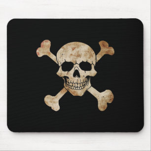 Tapis De Souris Pirate Drapeau Crâne Et Crossbones Squelette Graph