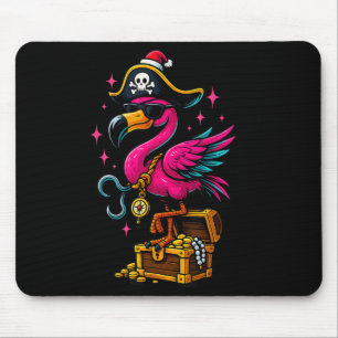 Tapis De Souris Pirate Flamant rose Aventure Carte Jolly roger Hal