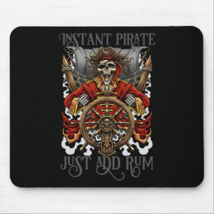 Tapis De Souris Pirate Instantané Ajouter Juste Rum Halloween Crui