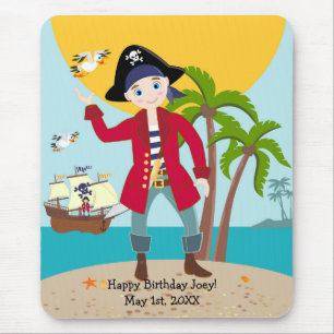 Tapis De Souris Pirate kid birthday