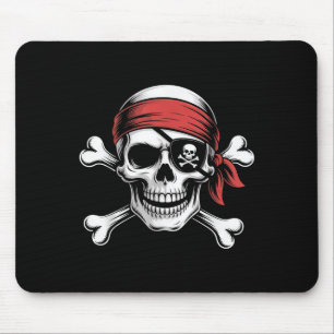 Tapis De Souris Pirate Lazy Skull Bandana Halloween Costume Hommes